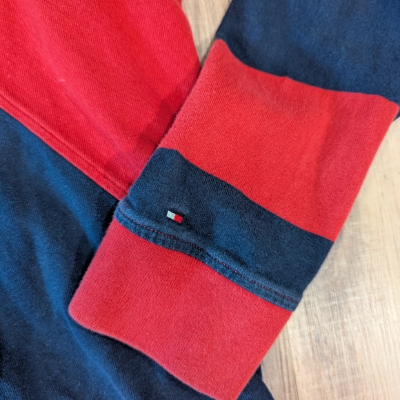 Men's Red and Black Striped Rugby Shirt - Picture 3 of 9